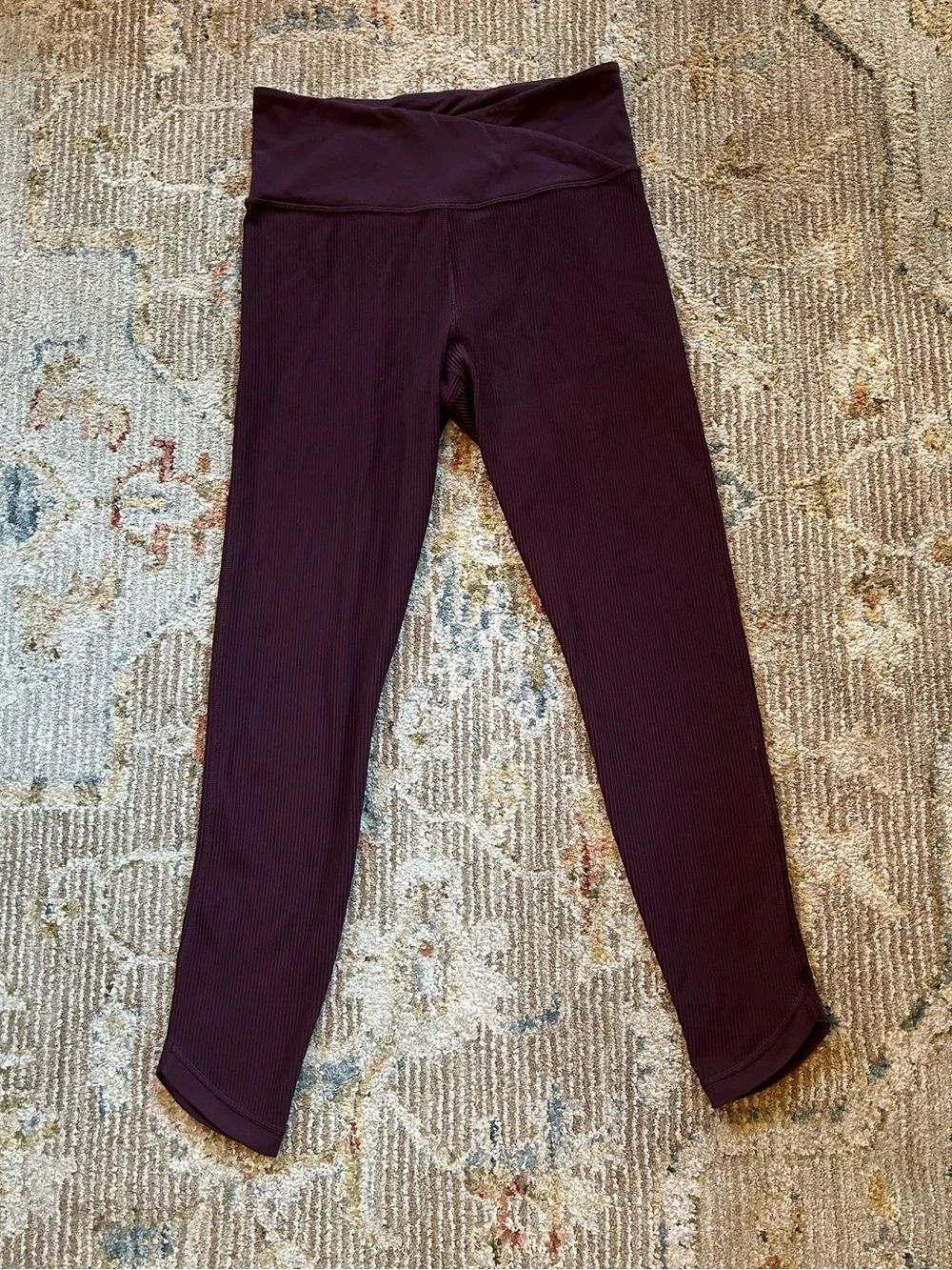 Athleta Ribbed High-Waist Leggings - Plum